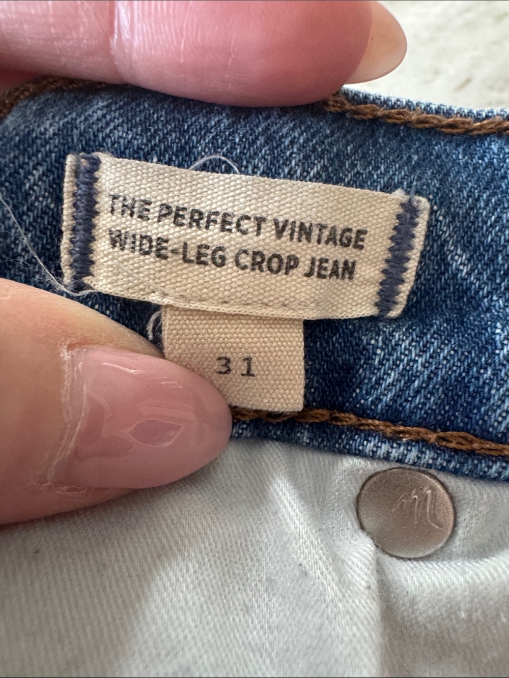Madewell Classic Blue High-Rise Wide Straight Jeans - Picture 10 of 10